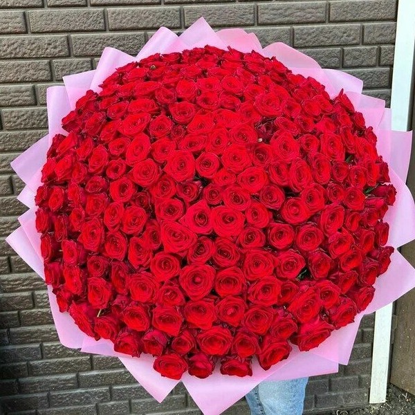 Букет цветов "201 красная роза"